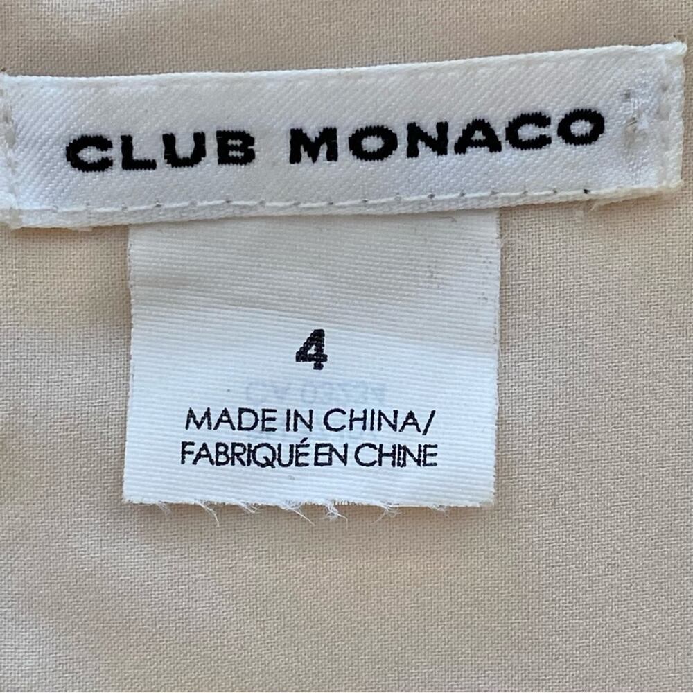 Club Monaco Zulandah Crochet Lace Dress Womens Size 4 Cream Black Textured - Picture 14 of 17